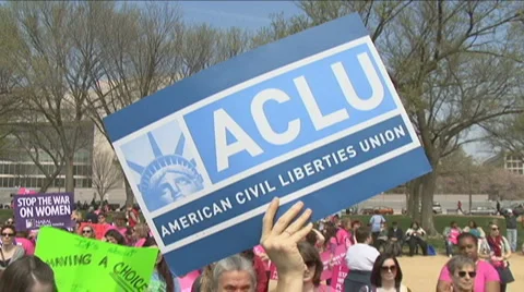 ACLU sign Stock Footage 2685031
