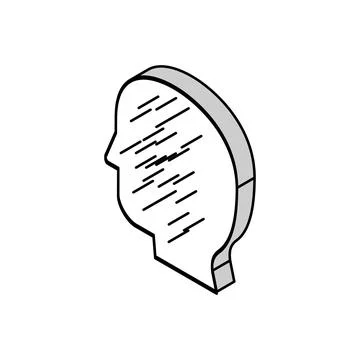 Acne disease isometric icon vector illustration Illustrazione stock