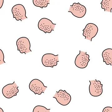 Acne disease vector seamless pattern イラスト素材