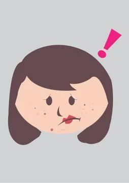 Acne face Stock Illustration