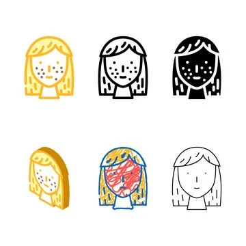 Acne face skin problem designs color icon vector Stock Illustration