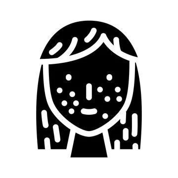 Acne face skin problem glyph icon vector illustration Illustrazione stock