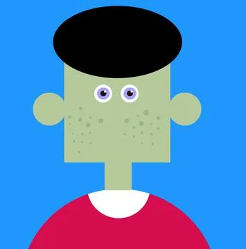 Acne illness illustration Stock Illustration