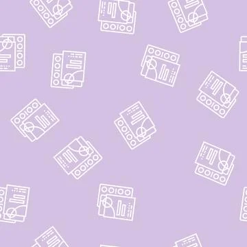 Acne patches line seamless pattern イラスト素材