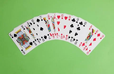ACOL Contract Bridge Hand. Opening one no trump. Stock Photos