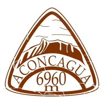 Aconcagua stamp Stock Illustration