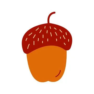 Acorn flat icon, nut and food, vector graphics. Vector illustration 스톡 일러스트
