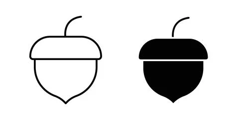 Acorn icon Illustration designs pack for Web Stock Illustration