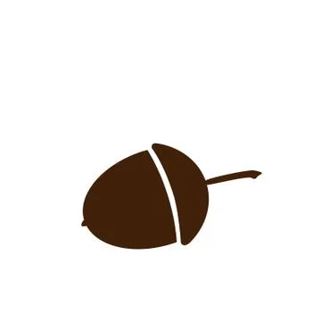 Acorn icon isolated. Vector pattern art fruits. Vector illustration for logo Stock Illustration