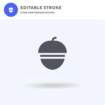 Acorn icon vector, filled flat sign, solid pictogram isolated on white, logo  Illustrazione stock