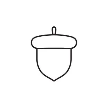 Acorn icon vector on white background Stock Illustration