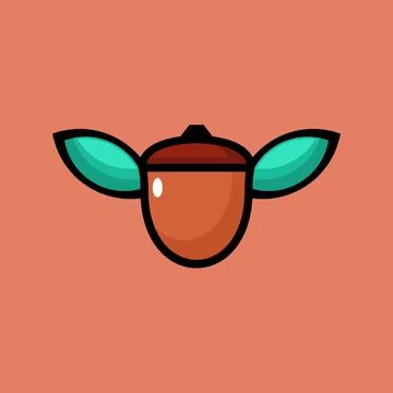 Acorn logo Stock Illustration