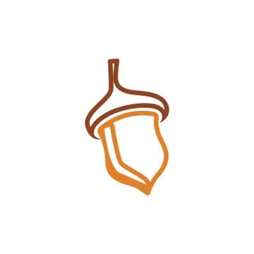 Acorn logo ilustration vector template Stock Illustration