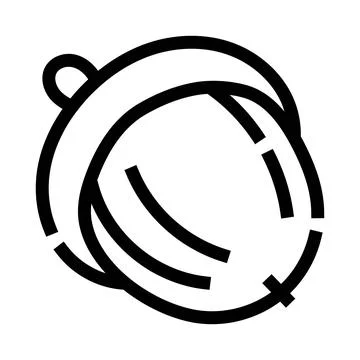 Acorn nut falling from oak tree icon Stock Illustration