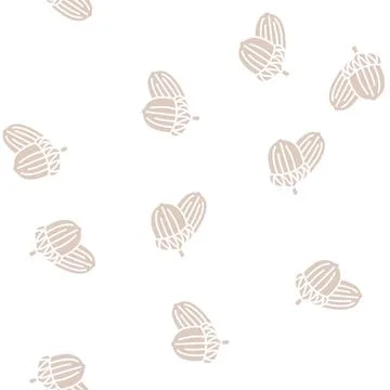 Acorn nut glyph seamless pattern Stock Illustration