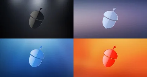 Acorn Nut S 3d Icon Stock Footage 74074545