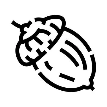 Acorn nut seed icon representing autumn nature Illustration