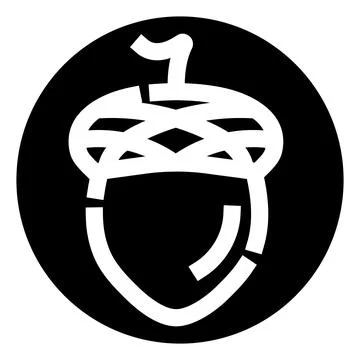 Acorn nut seed icon representing growth development Ilustración de archivo