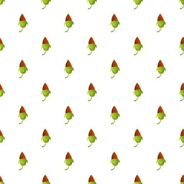Acorn pattern repeating on a white background イラスト素材