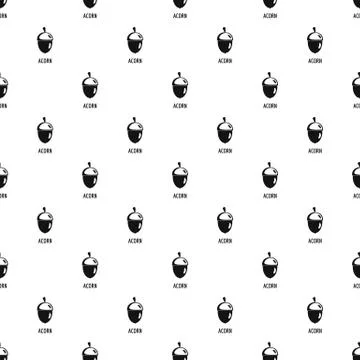 Acorn pattern seamless vector Stock Illustration