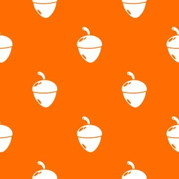 Acorn pattern vector orange Stock Illustration