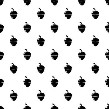 Acorn pattern vector seamless Stock Illustration