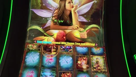 Acorn Pixie Slot Machine Casino Game 库存影片 243912930