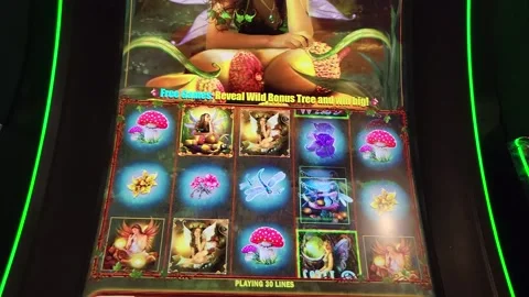 Acorn Pixie Slot Machine Casino Game 库存影片 243912954