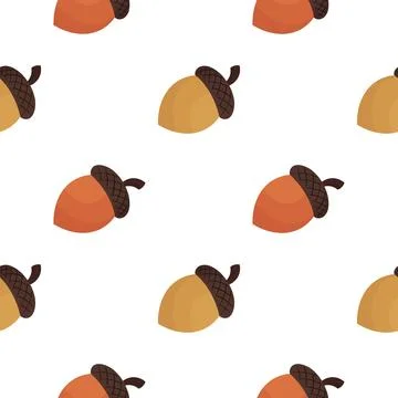 Acorn seamless pattern Stock Illustration