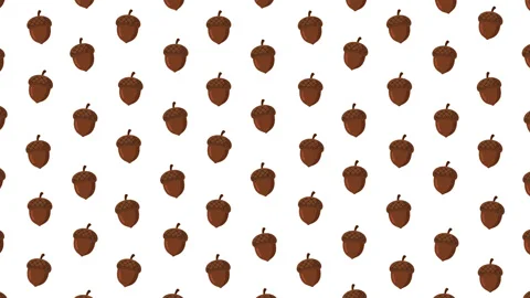 Acorn Seamless Repeating Pattern Background Video Loop Stock Footage 339434208