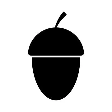 Acorn vector icon isolated on white background Stock Illustration