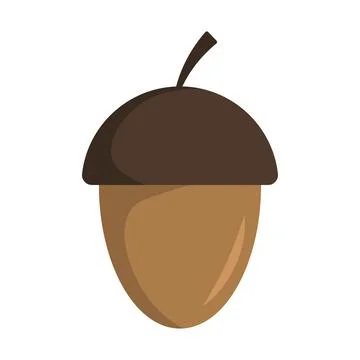 Acorn vector icon isolated on white background Stock Illustration