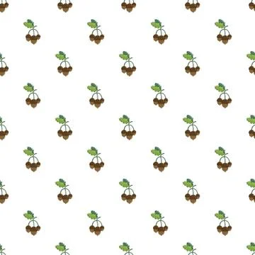 Acorns with leaves pattern Stock Illustration