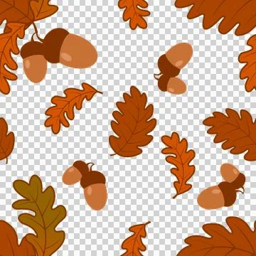 Acorns seamless pattern Stock Illustration