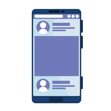 Acount template in smartphone Stock Illustration