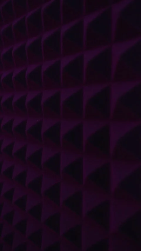 Acoustic foam panel with pyramid pattern on studio wall Stock Footage 332983518
