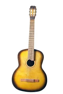 Acoustic guitar with broken string Stock Photos