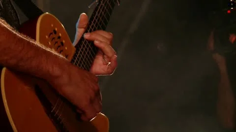 Acoustic Guitar-close up Stock-Footage 9879832