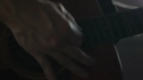 Acoustic Guitar Close-Up Stock Footage 41794593