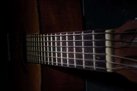 Acoustic Guitar Fingerboard Stock Photos