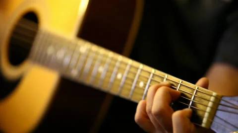 Acoustic Guitar Stock Footage 32902076