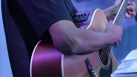 Acoustic guitar 스톡 동영상 148665374