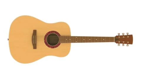 Acoustic Guitar Stock Illustration