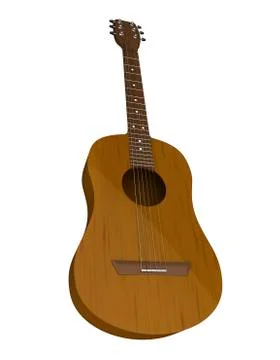 Acoustic Guitar Illustrazione stock