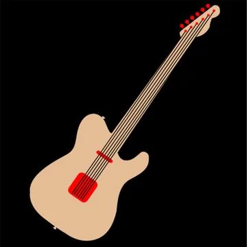 Acoustic guitar  Stock Illustration