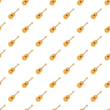 Acoustic guitar pattern creating a seamless music background イラスト素材