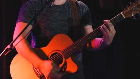 Acoustic guitar player Stock Footage 118151817