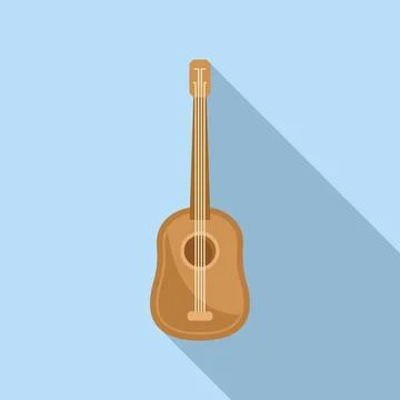 Acoustic guitar string instrument making music icon 스톡 일러스트