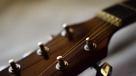 Acoustic Guitar Strings. Beautiful Art Stock Footage Video Stock Footage 59087040