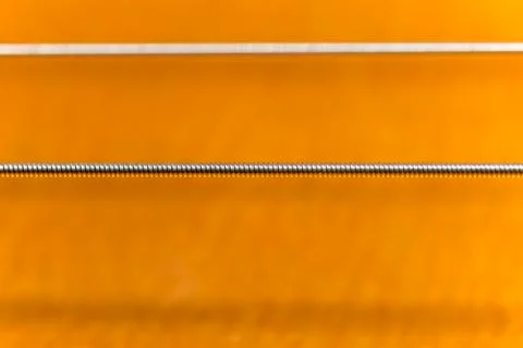  Acoustic guitar strings macro closeup Stock Photos